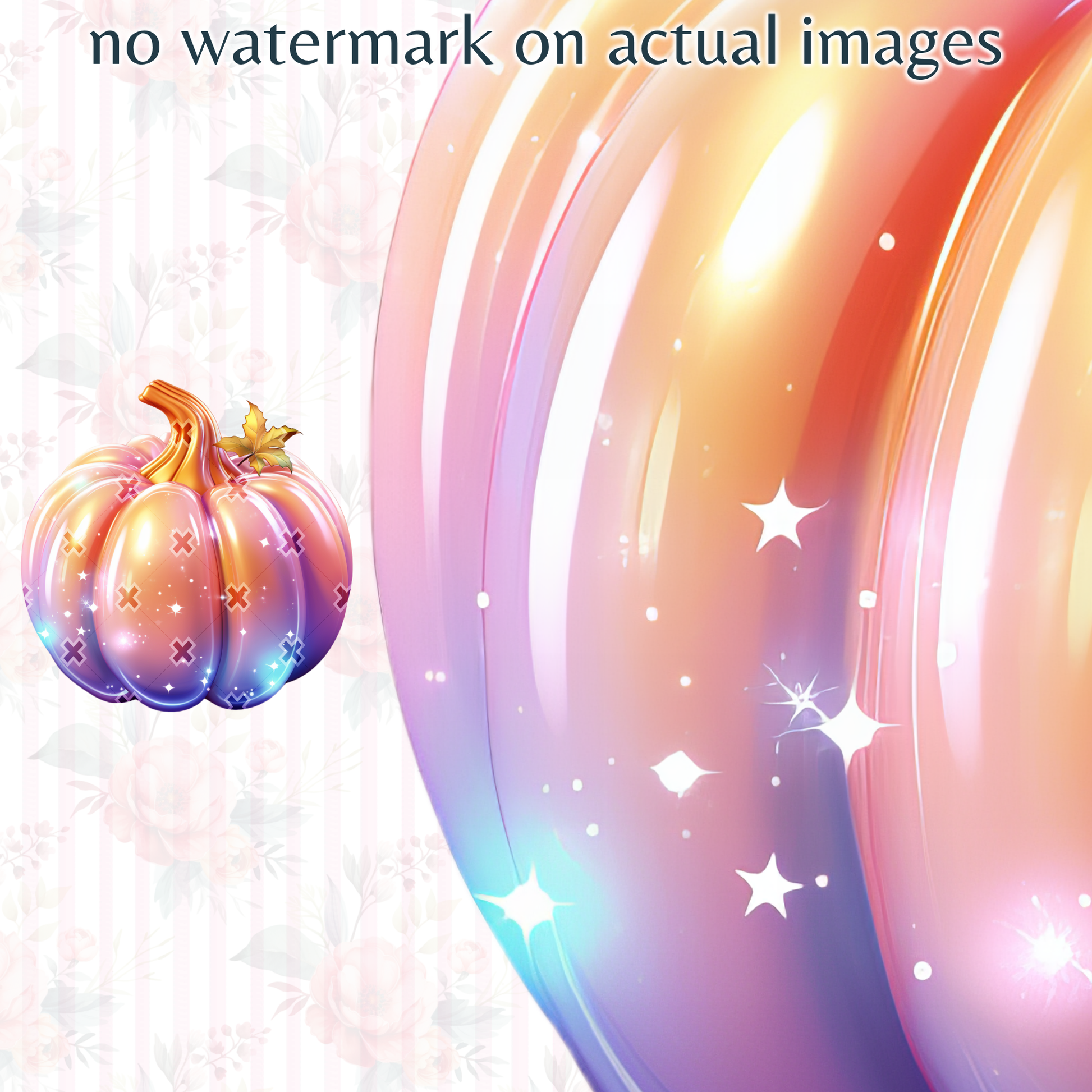 Rainbow Pastel Pumpkin Clipart Images