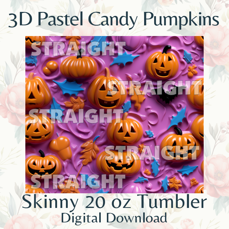 Halloween Pumpkin Clipart Sublimation Tumbler Wrap