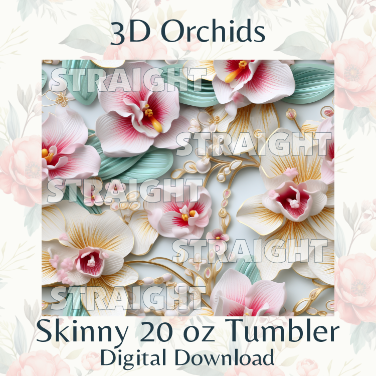 Wildflower Orchid Tumbler Digital Sublimation Wrap