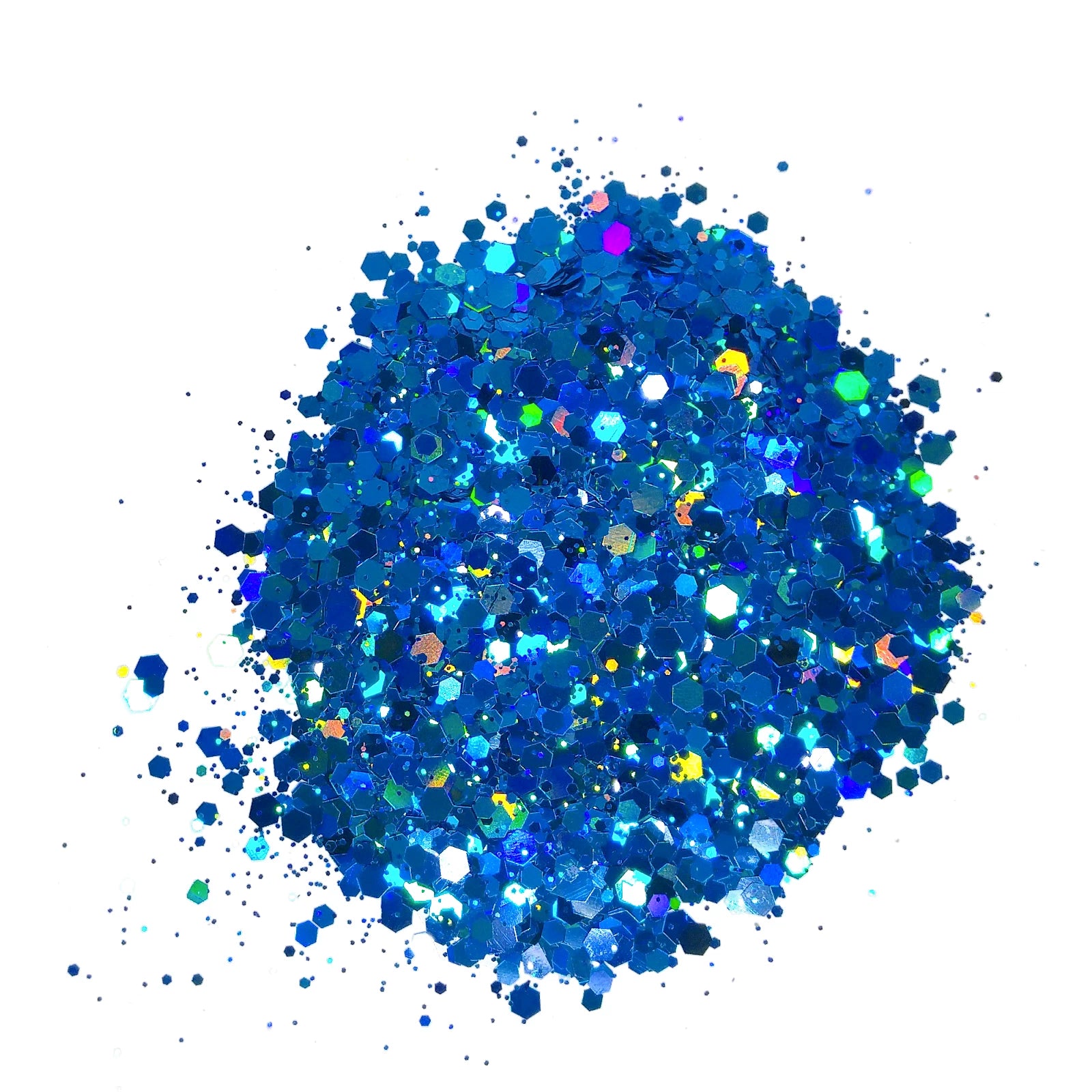 Aqua Holographic Hexagon Glitter Mix - By Crazoulis Glitter