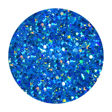 Aqua Holographic Hexagon Glitter Mix