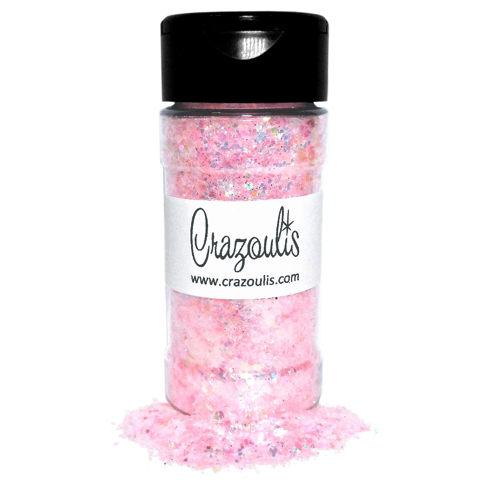 Baby Pink Iridescent Glitter Mix - Strawberry Sorbet By Crazoulis Glitter