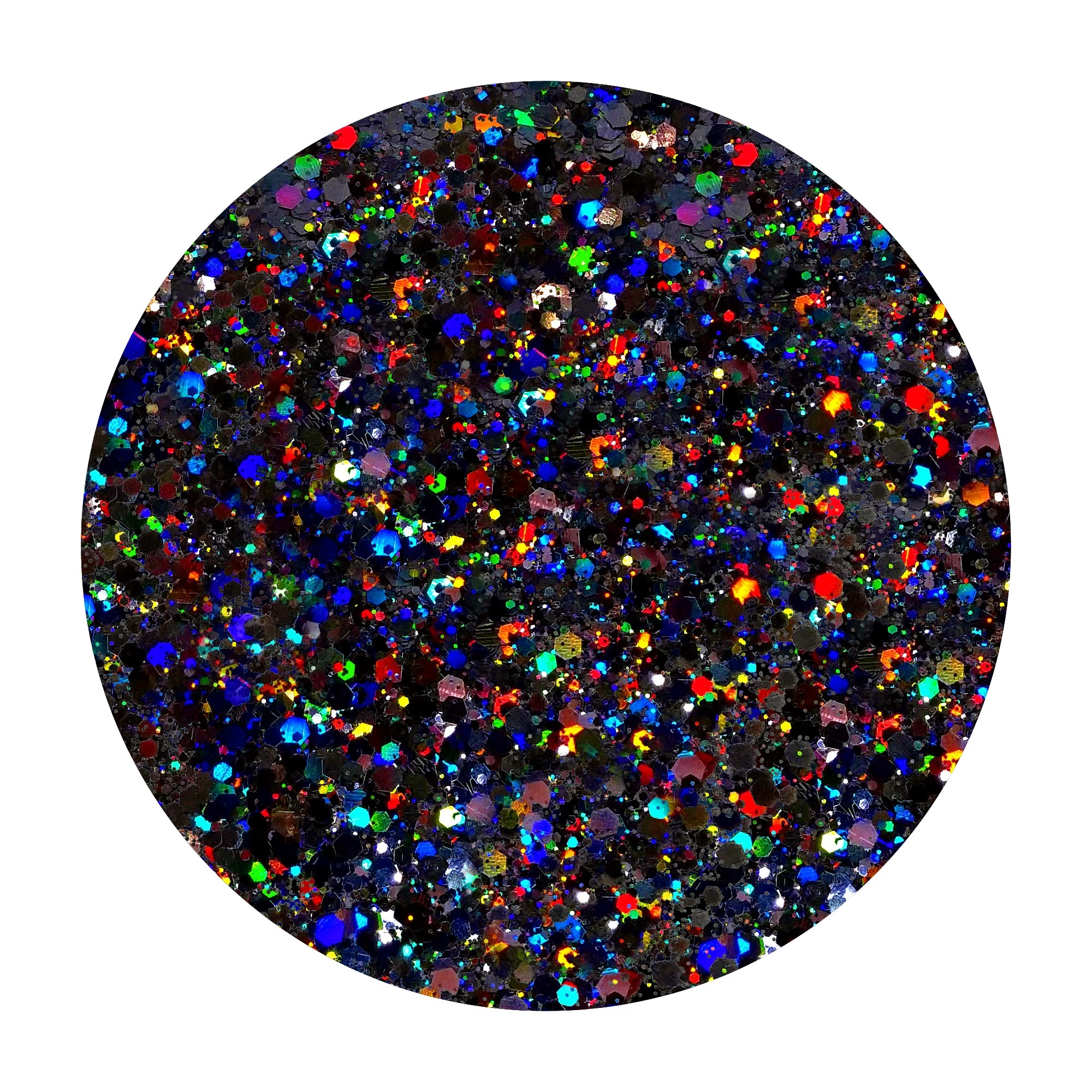Black Holographic Hexagon Glitter Mix By Crazoulis Glitter