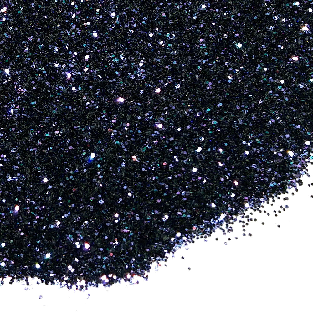 Black Metallic Fine Glitter - After Midnight By Crazoulis Glitter