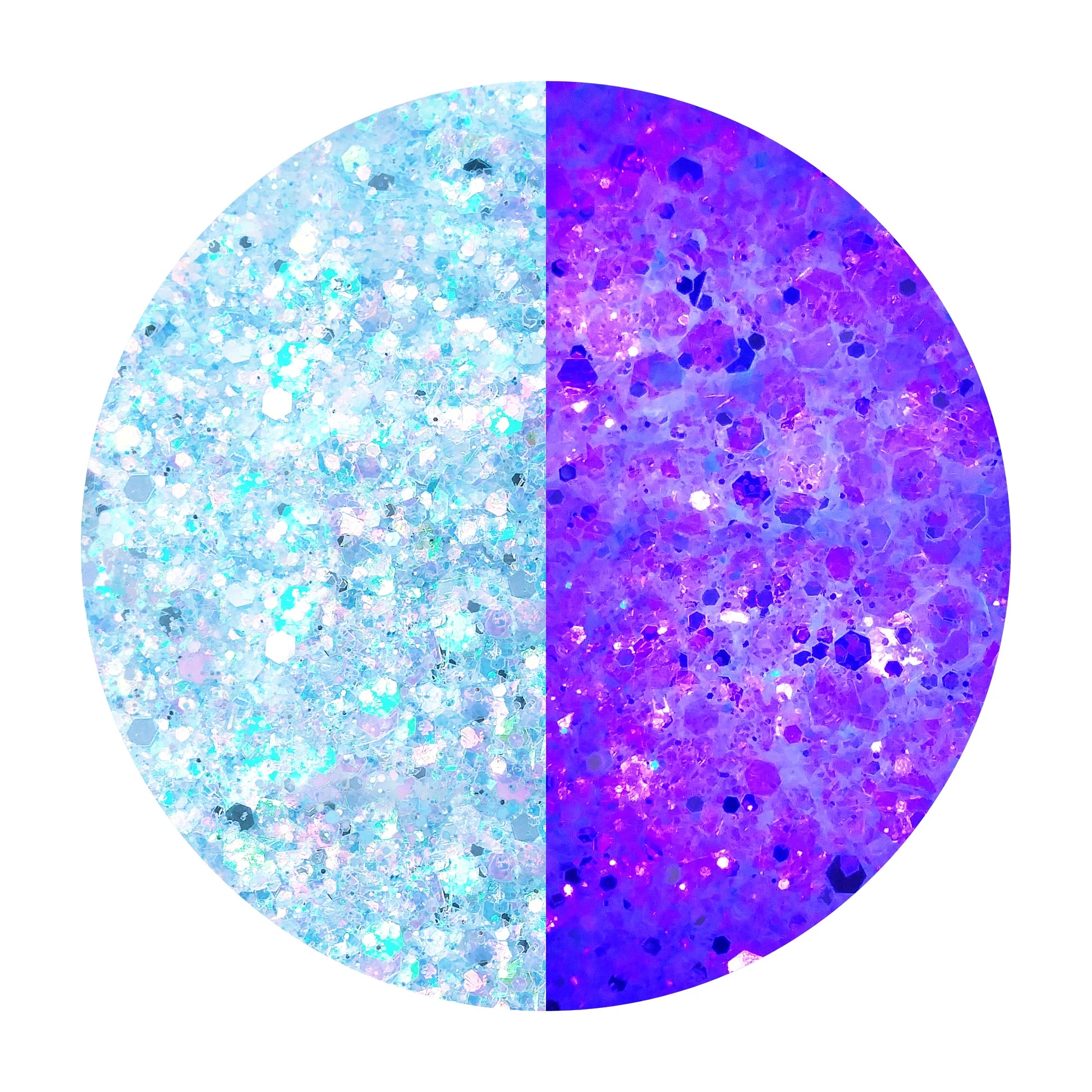 Blue Iridescent Glitter Mix - Blueberries N' Cream By Crazoulis Glitter