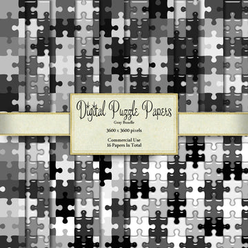 Digital Gray Puzzle Papers