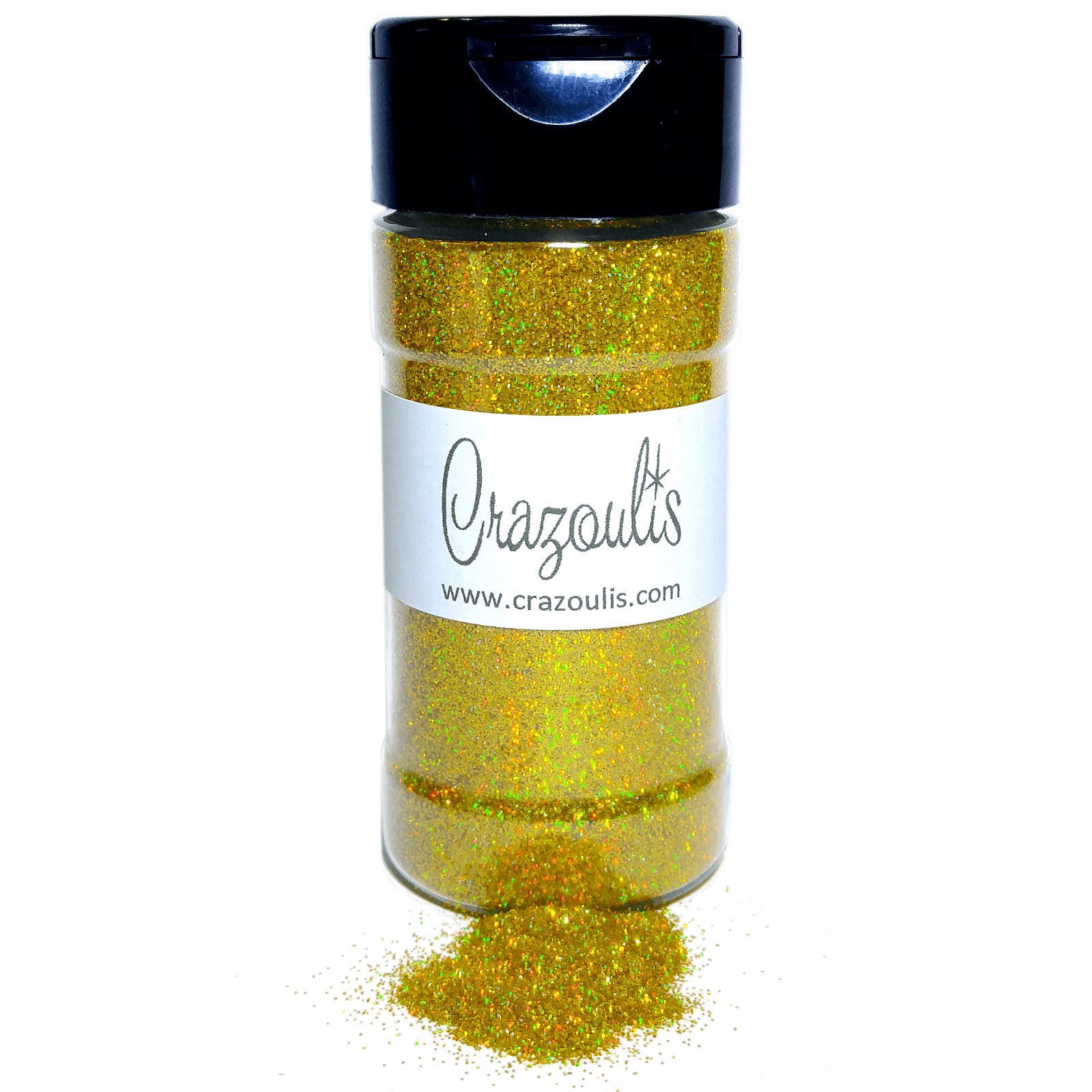 Yellow Gold Holographic Fine Glitter .2mm By Crazoulis Glitter
