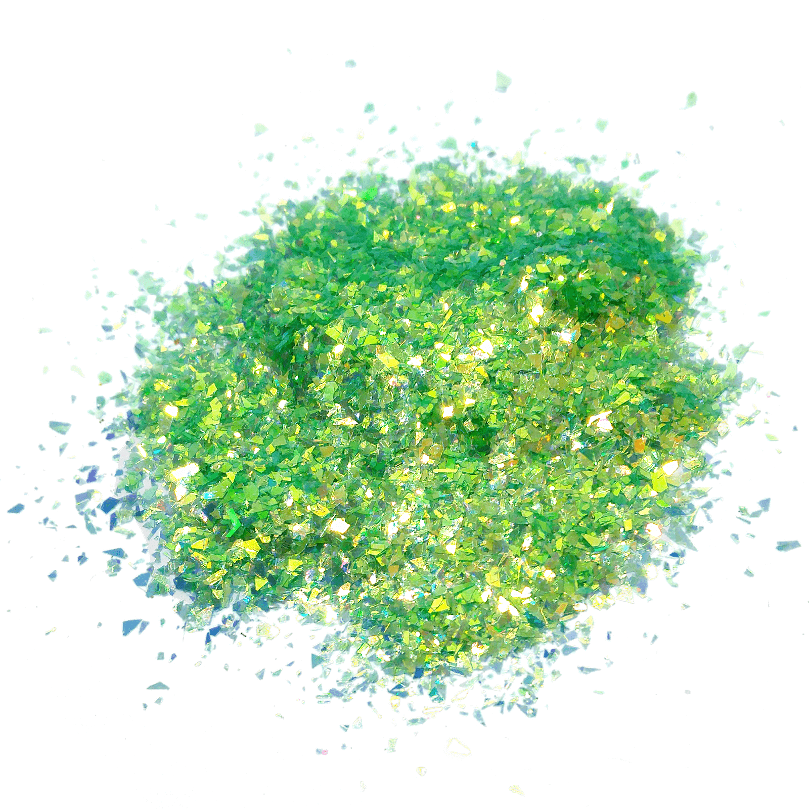 Green Glitter Flakes - Green Tambourine By Crazoulis Glitter