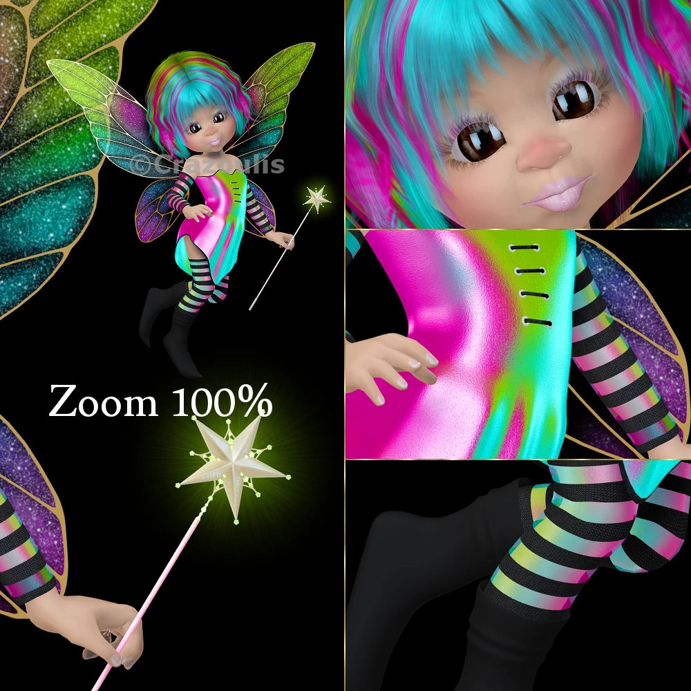 Candy Fairies Pack One Digital Clip Art - By Crazoulis