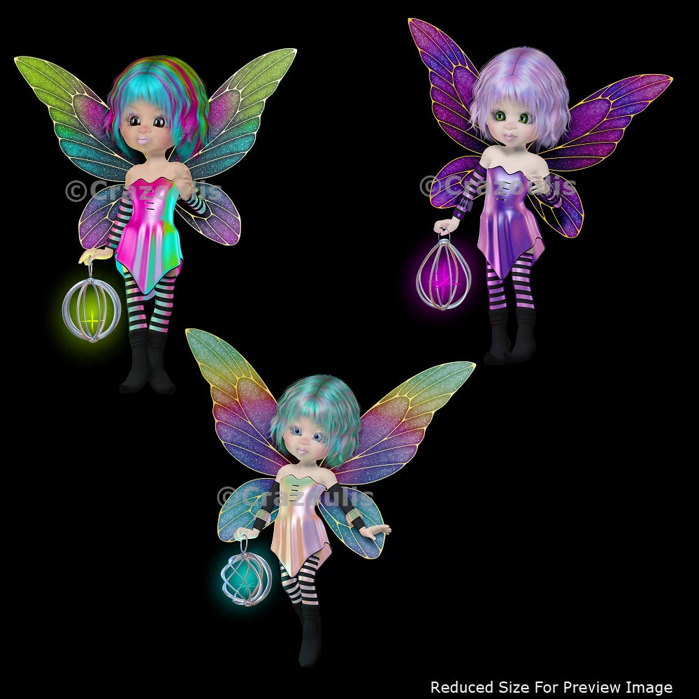 Candy Fairies Pack Two Digital Clip Art - By Crazoulis