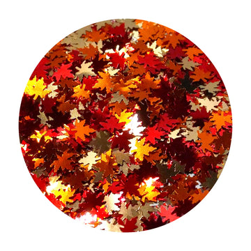 Paillettes en forme de feuille métallique au lustre d'automne