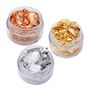 Gold, Silver and Copper Foil Flakes By Crazoulis Glitter