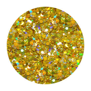 Gold Holographic Chunky Mix Glitter - Fool's Gold by Crazoulis Glitter