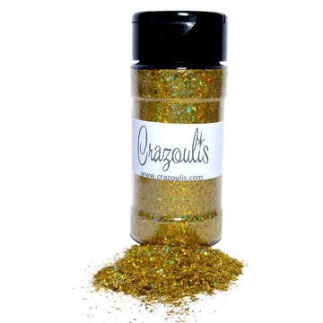 Golden Holographic Glitter Flakes