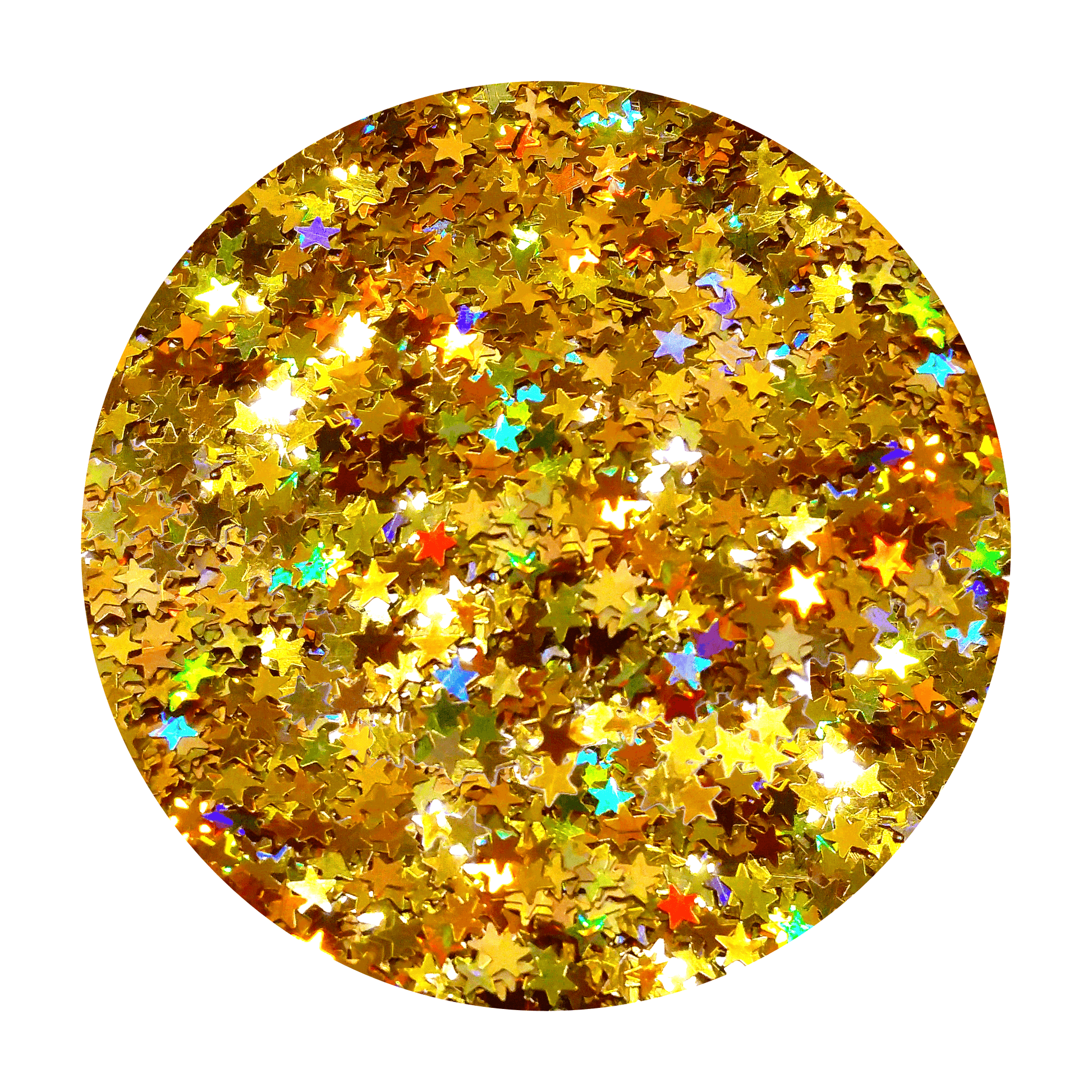 Gold Holographic Star Glitter 3mm