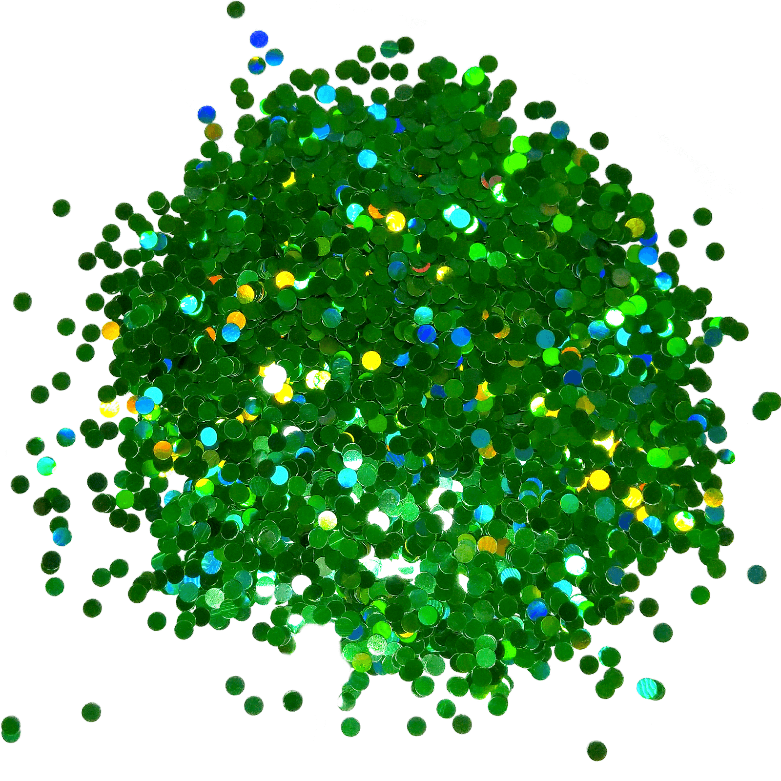 Green Holographic Dot Shaped Glitter By Crazoulis Glitter