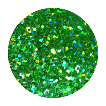 Cercle Holographique/Point Paillettes Vert 3mm