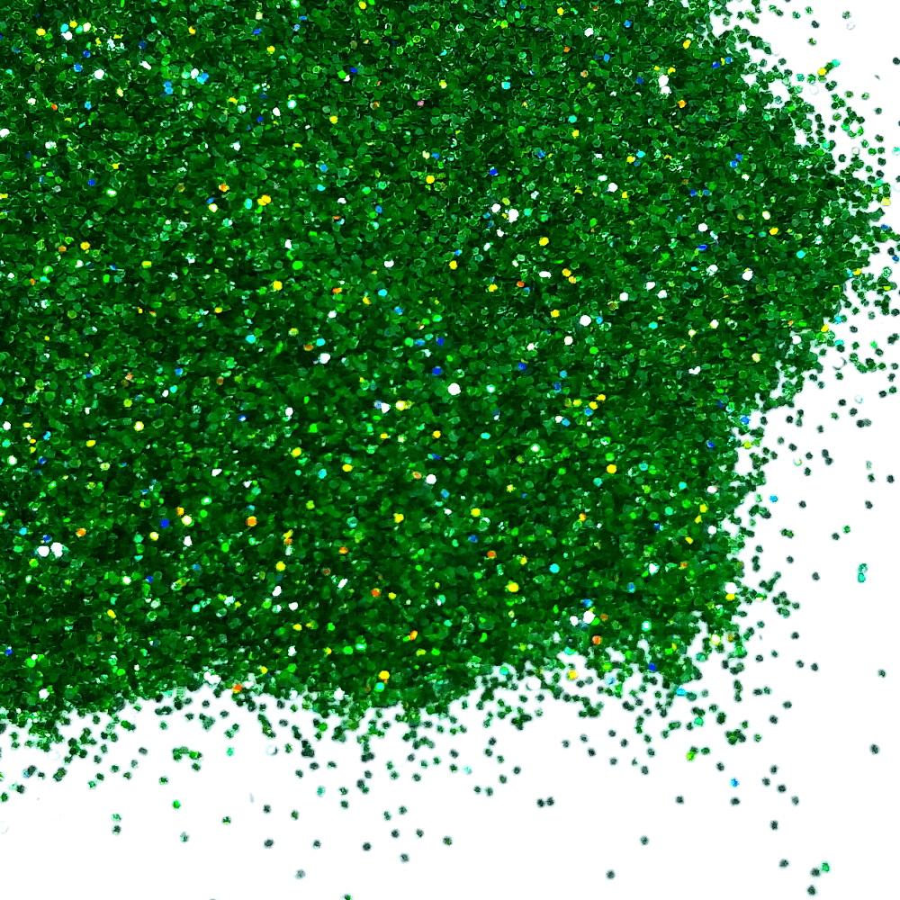 Green Holographic Fine Glitter .2mm By Crazoulis Glitter
