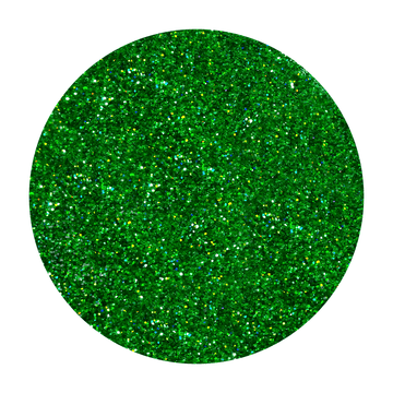 Brillo fino holográfico verde