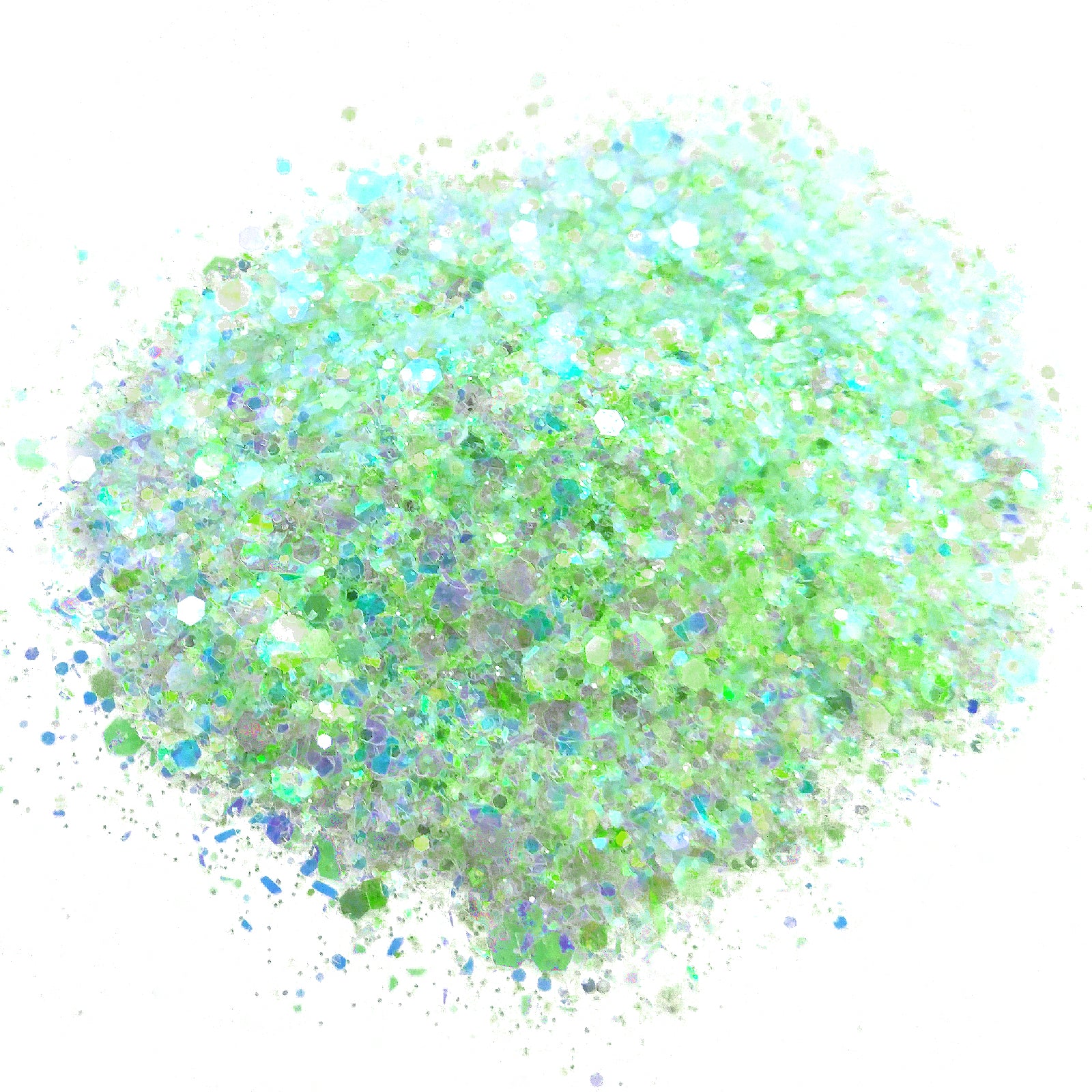 Green Iridescent Chunky Glitter Mix - Key Lime Pie By Crazoulis Glitter