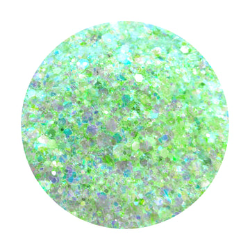 Mezcla de purpurina iridiscente verde opalescente Key Lime Pie