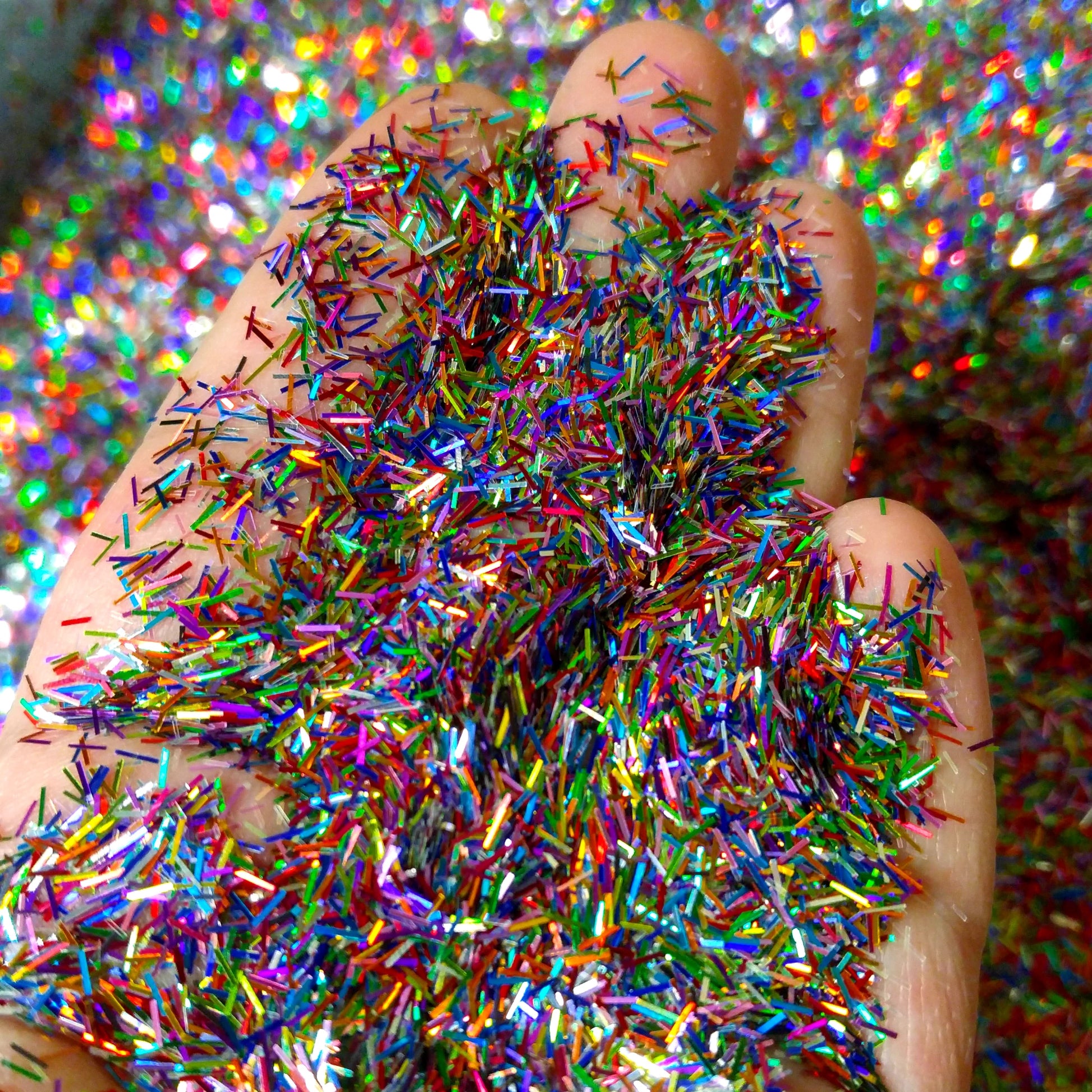 Holographic Rainbow Strip Glitter Mix - Jelly Bean Rainbow By Crazoulis Glitter
