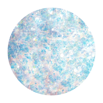Snow Drops White Opalescent Irisé Hexagon Glitter Mix