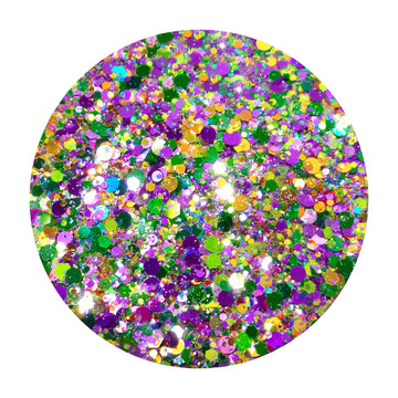 Mardi Gras Chunky Glitter Mix - Bourbon Street By Crazoulis Glitter