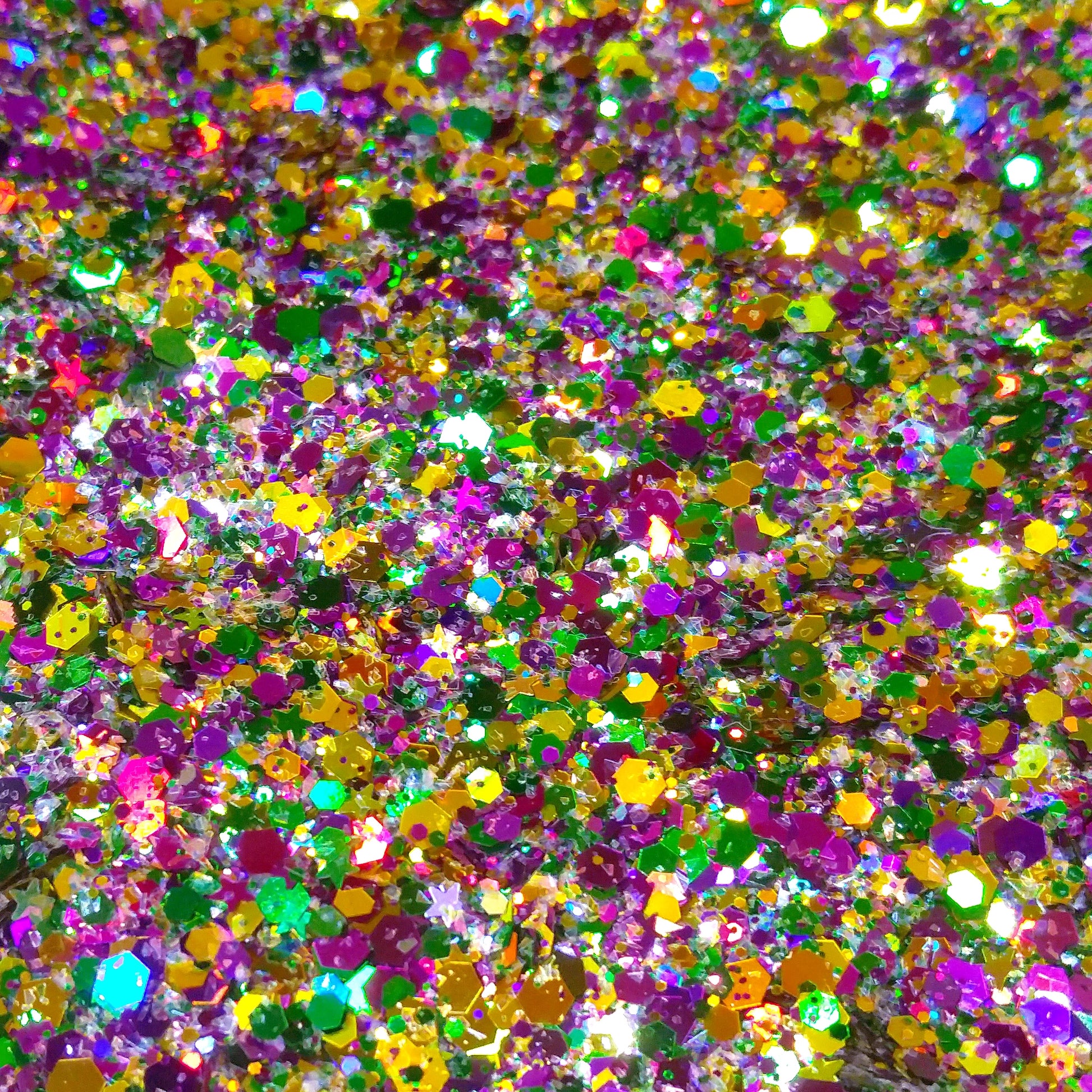 Mardi Gras Themed Chunky Glitter Mix - Mardi Gras Magic