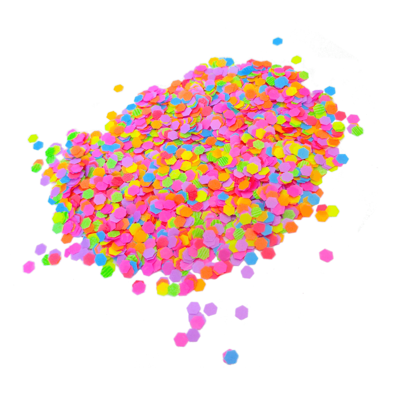 Neon Hexagon Glitter Mix 2.5mm - Totally Rad By Crazoulis Glitter