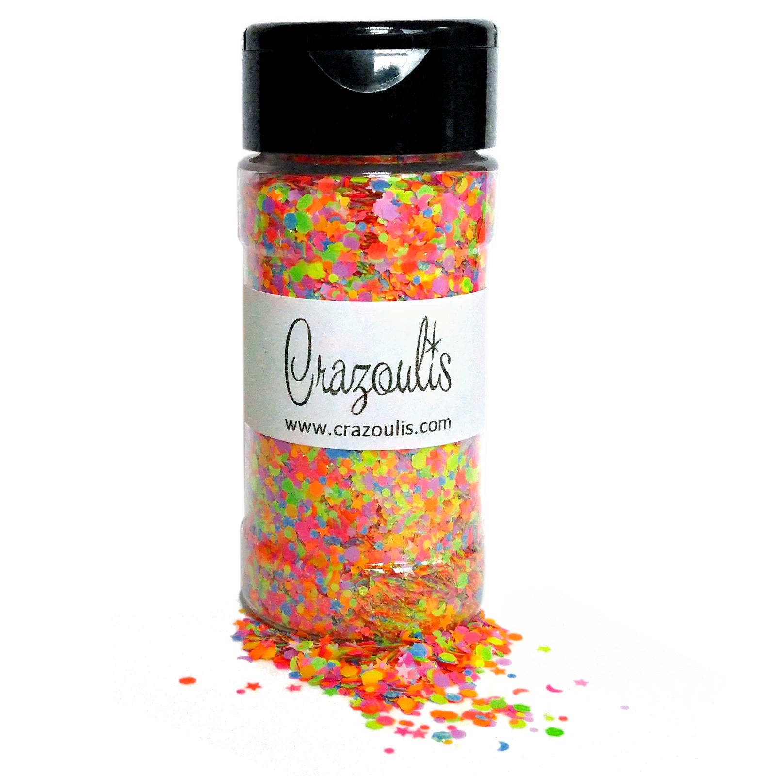 Moon and Star Neon Glitter Mix - Monoceros  By Crazoulis Glitter