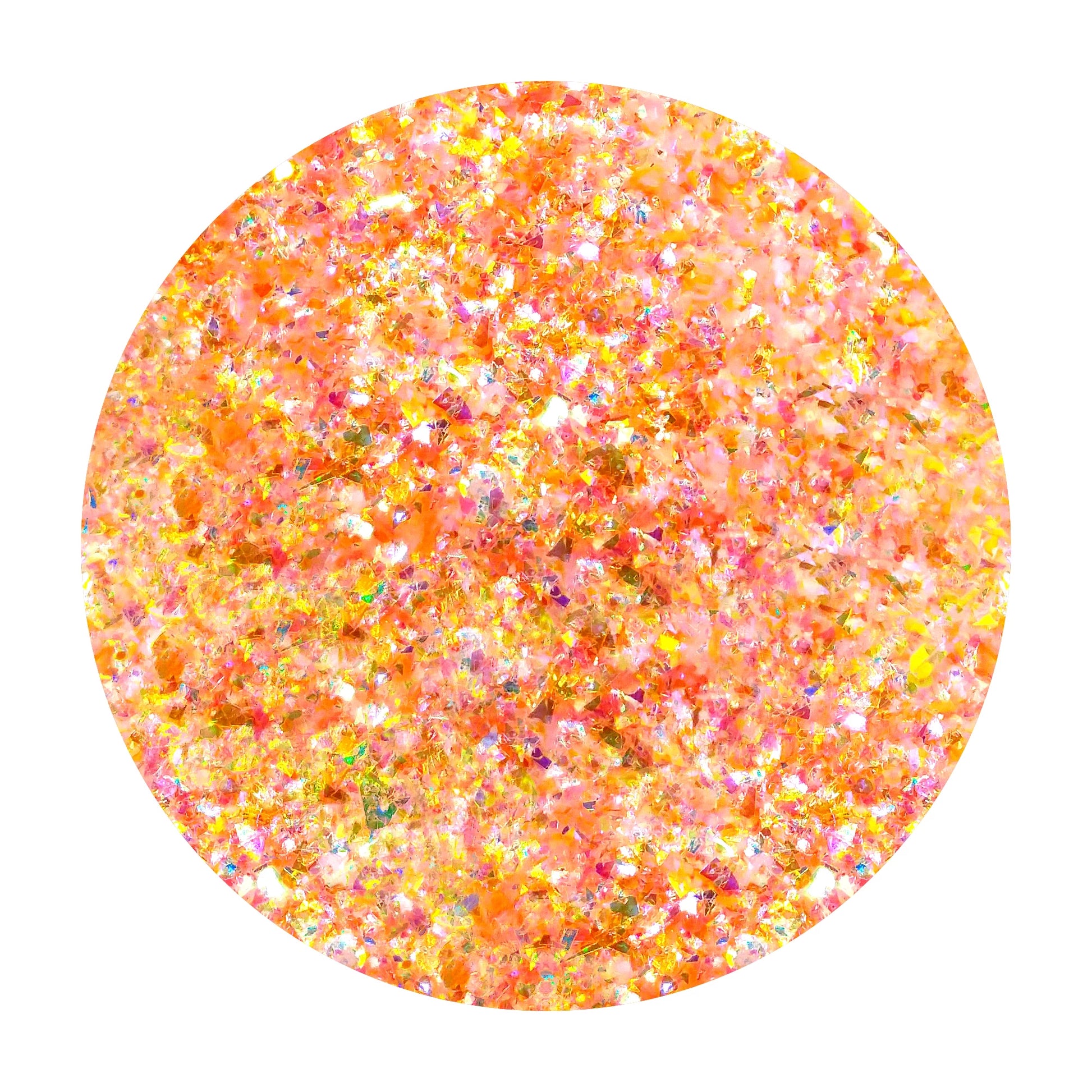 Orange Glitter Flake Mix - Orange Unicorn Fluff By Crazoulis Glitter