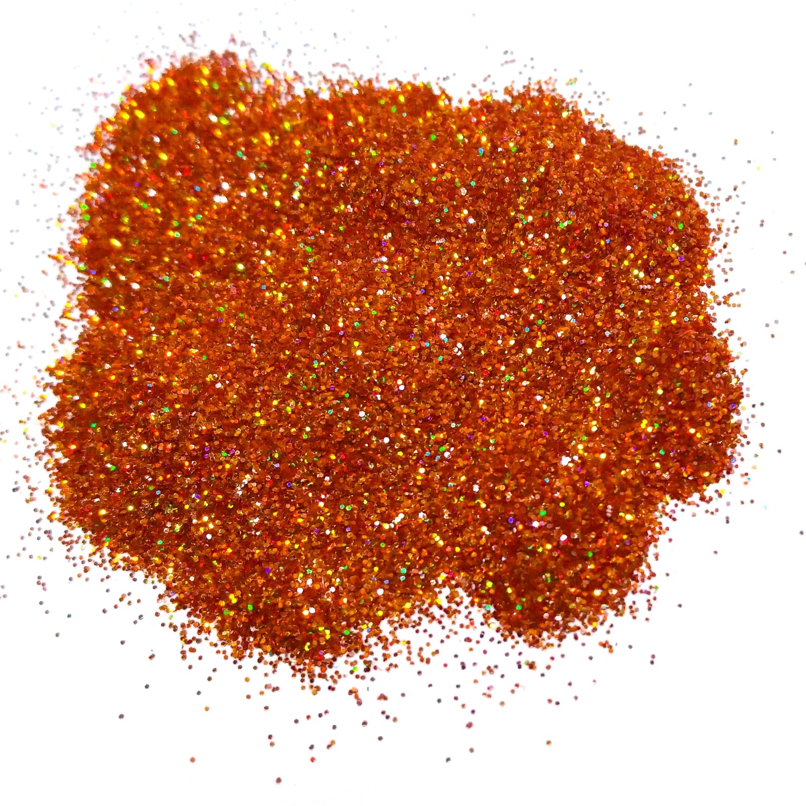 Orange Holographic Fine Glitter .2mm By Crazoulis Glitter