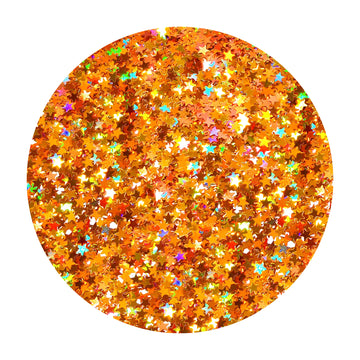 Paillettes Étoile Holographique Orange 3mm