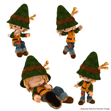 Cute Scarecrows Clipart Pack One