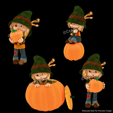 Cute Scarecrows Clipart Pack Two
