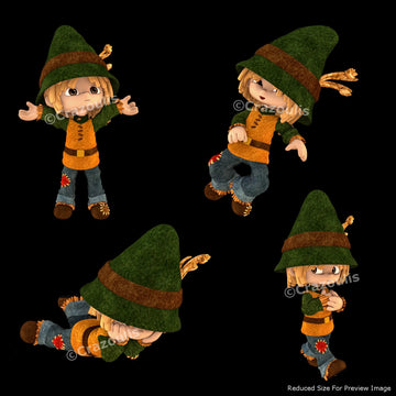 Cute Scarecrows Clipart Pack Three