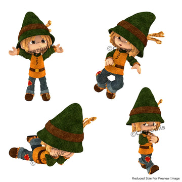 Cute Scarecrows Clipart Pack Three