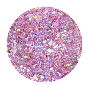 Mezcla de purpurina hexagonal holográfica rosa