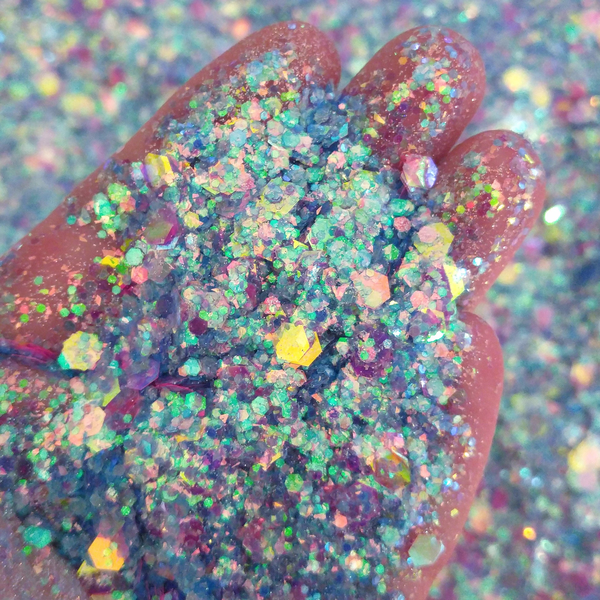 Pink and Blue Iridescent Glitter Mix - Sugar Plum By Crazoulis Glitter