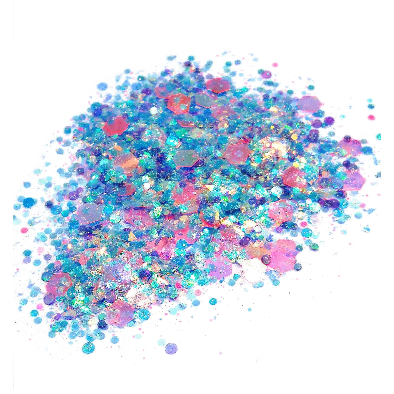 Pink and Blue Iridescent Glitter Mix - Sugar Plum By Crazoulis Glitter