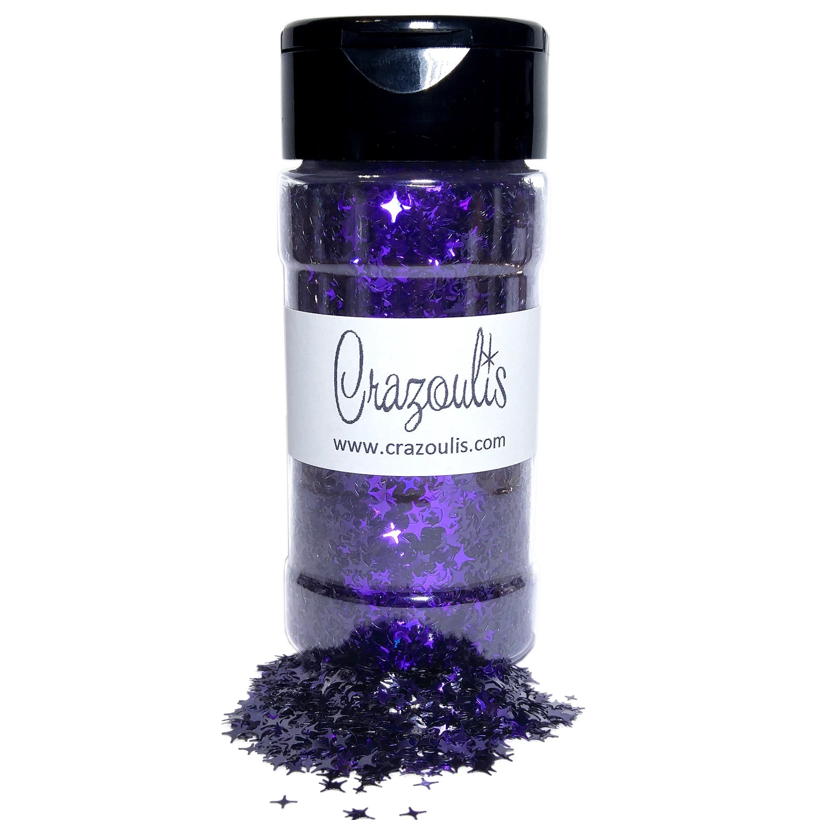Color Shifting 4 Point Star Glitter Mix - Midnight Stars By Crazoulis Glitter