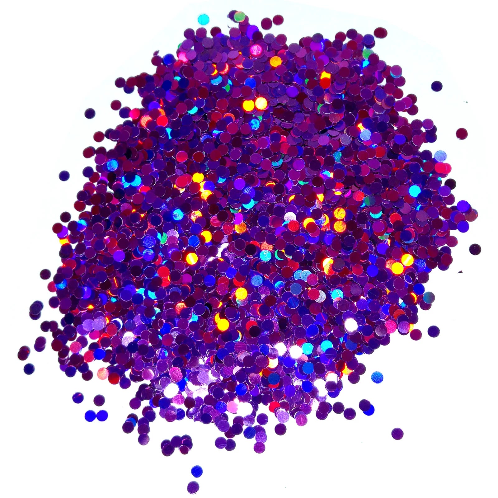 Purple Holographic Dot Shaped Glitter By Crazoulis Glitter