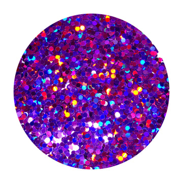 Violet Holographique Cercle/Point Glitter 3mm