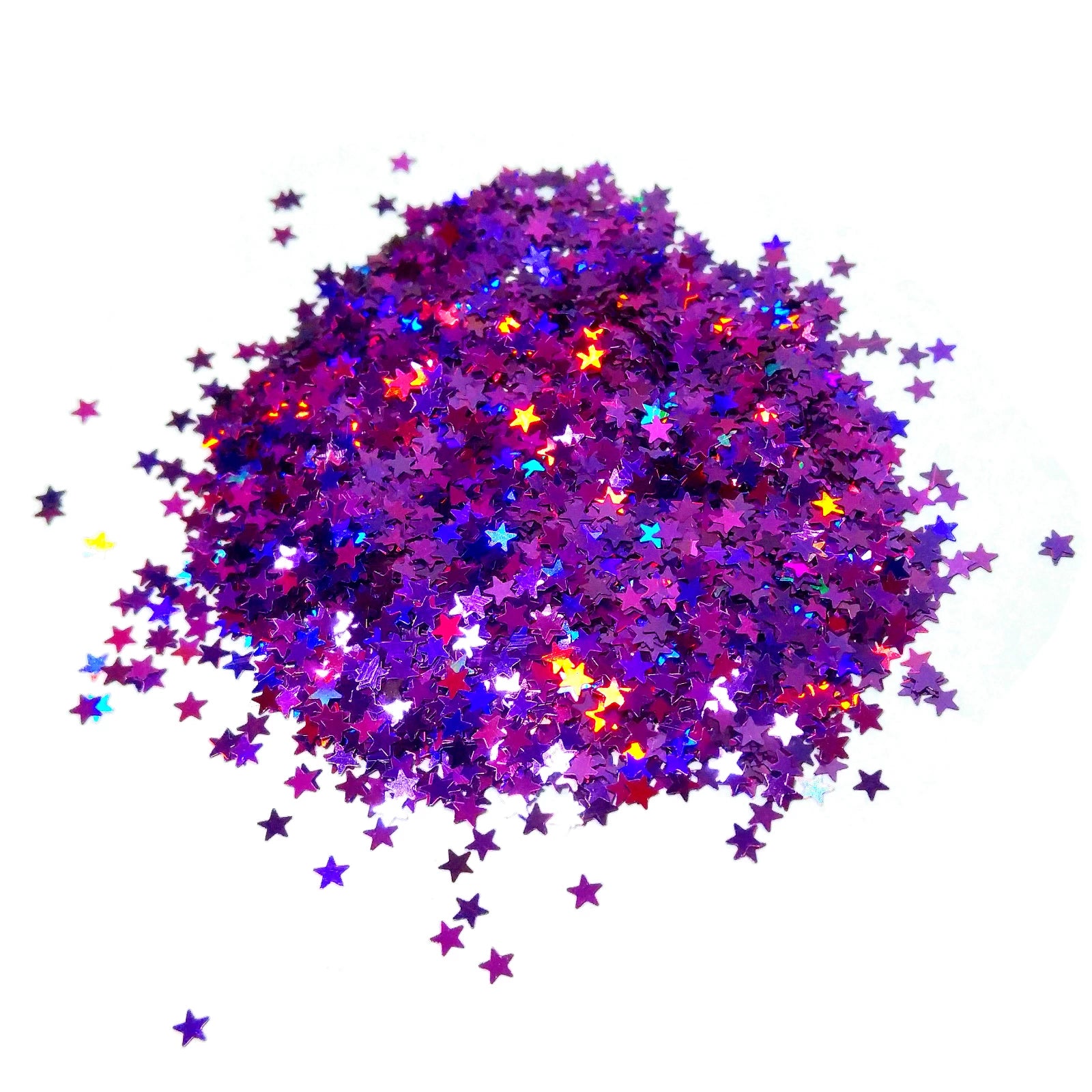 Purple Holographic Star Shaped Glitter By Crazoulis Glitter
