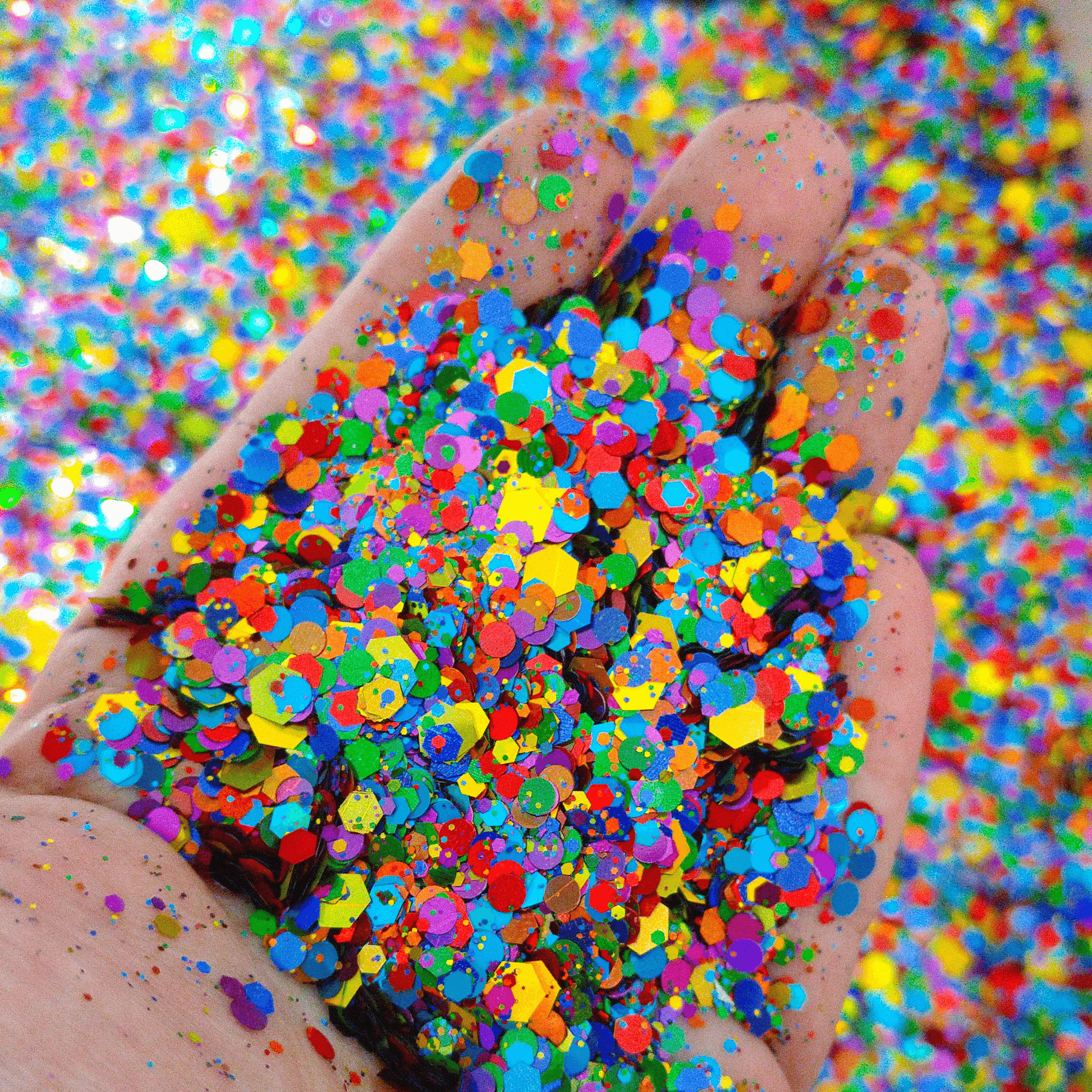 Holographic Rainbow Chunky Glitter Mix - Sing A Rainbow By Crazoulis Glitter