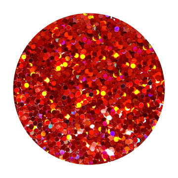 Red Holographic Circle/Dot Glitter 3mm