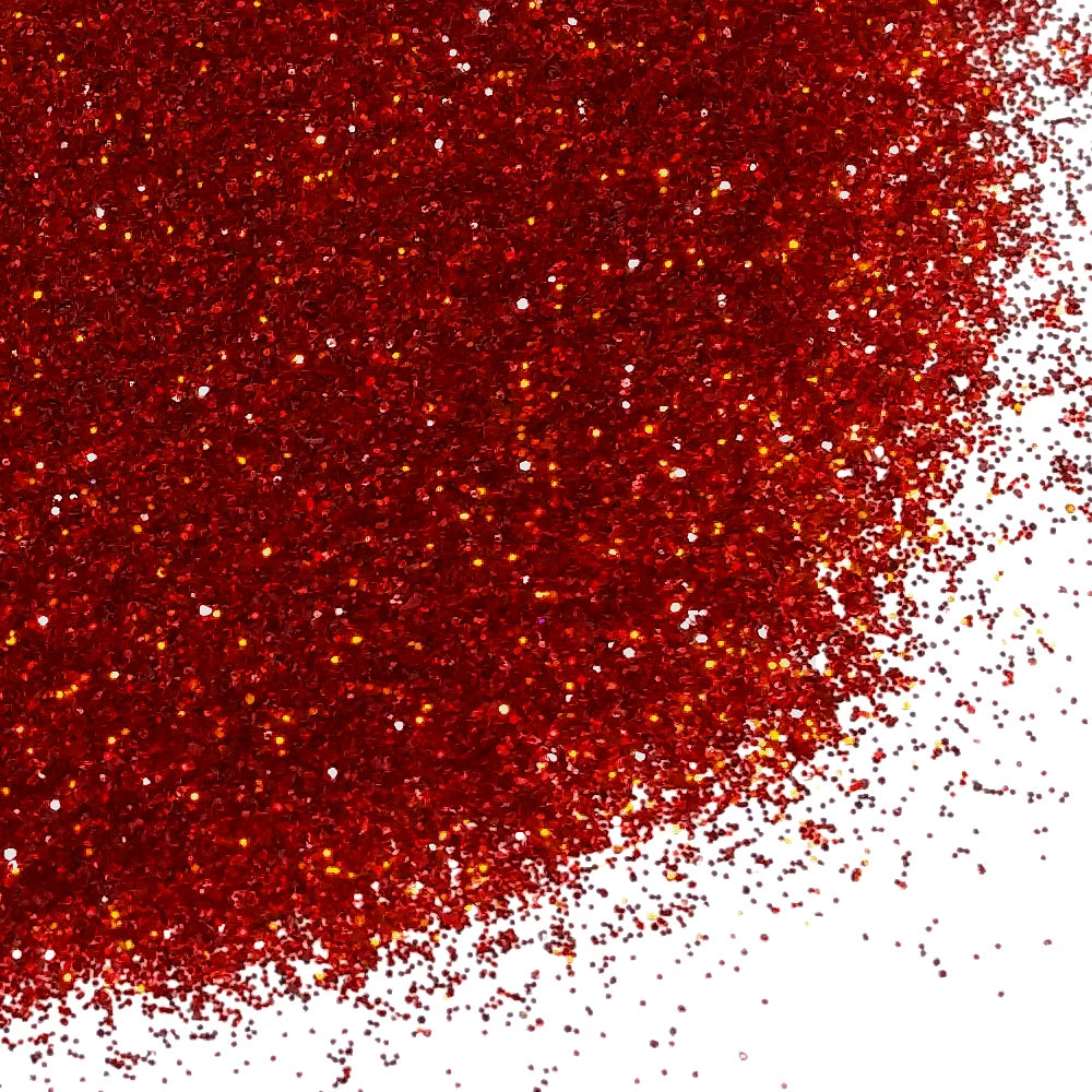 Red Holographic Fine Glitter By Crazoulis Glitter