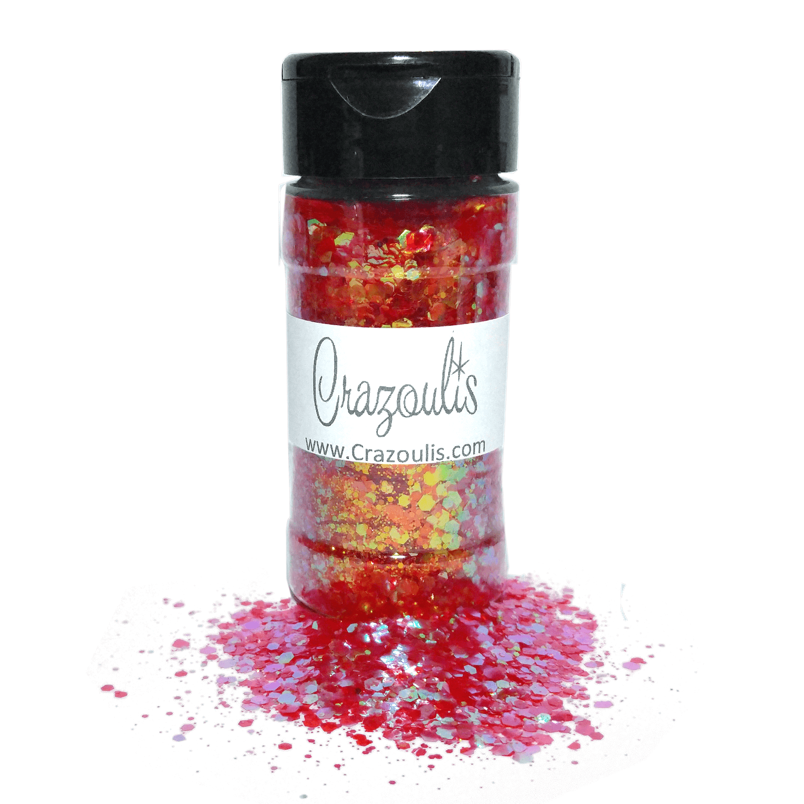 Red Color Shifting Glitter Mix - Strawberry Champagne By Crazoulis Glitter