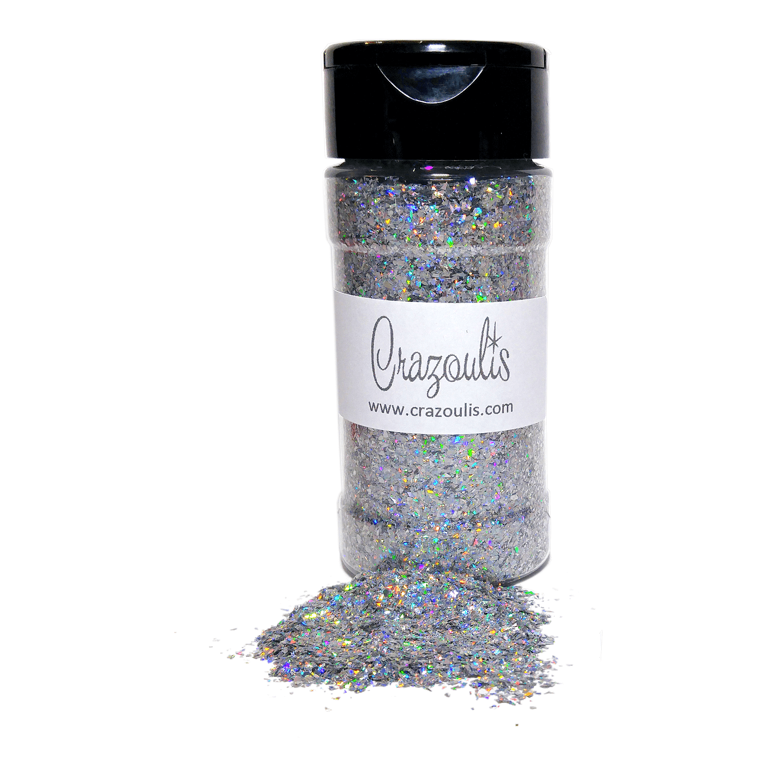 Chunky Glitter Holographic (jar): Centauri Silver